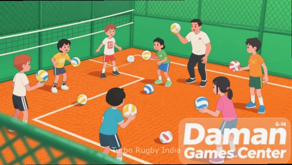 Turbo Rugby India - Mumbai Stadium Turbo Rugby India gameplay showing Mumbai stadium with Indian flag colors